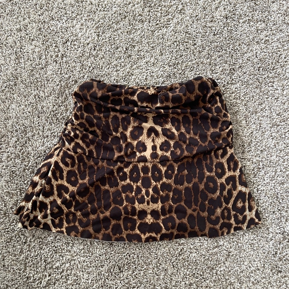 Leopard Print Women's Mini Skirt